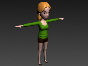 cartoongirl029-girl 3D 모델