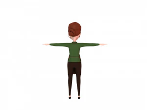 cartoongirl030-waitress 3D Model