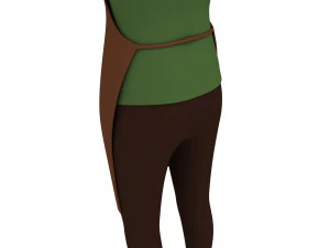 cartoongirl030-waitress 3D Model