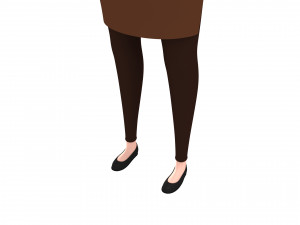 cartoongirl030-waitress 3D 模型