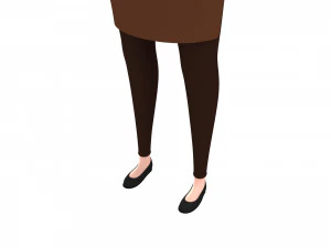 cartoongirl030-waitress 3D Model