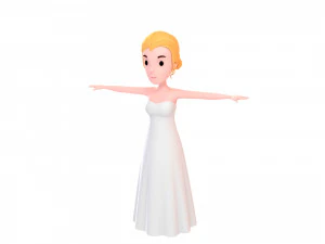 &ccedil;izgi film kız karakter paketi 1 3D Model