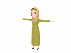 cartoon girl character pack 2 Modelo 3D