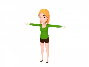 pacote de personagem de desenho animado 2 Modelo 3D