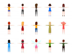 pacote de personagem de desenho animado 2 Modelo 3D