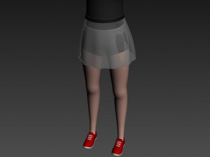 cartoon girl character pack 2 Modelo 3D
