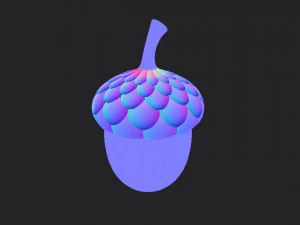 ghianda Modello 3D