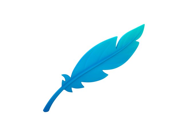 feather 3D Модель .c4d .max .obj .3ds .fbx .stl .blend 