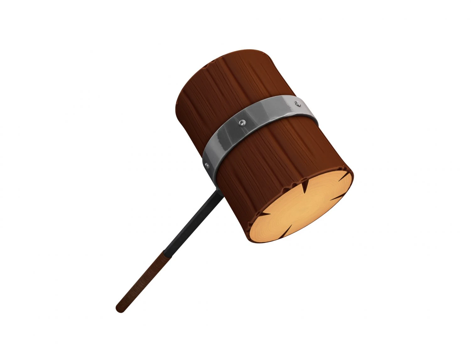 wooden mallet 3D Model .c4d .max .obj .3ds .fbx .stl .blend 