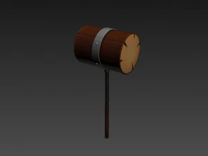 wooden mallet 3D Model