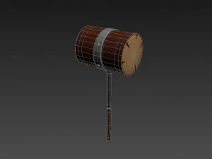 wooden mallet 3D Model