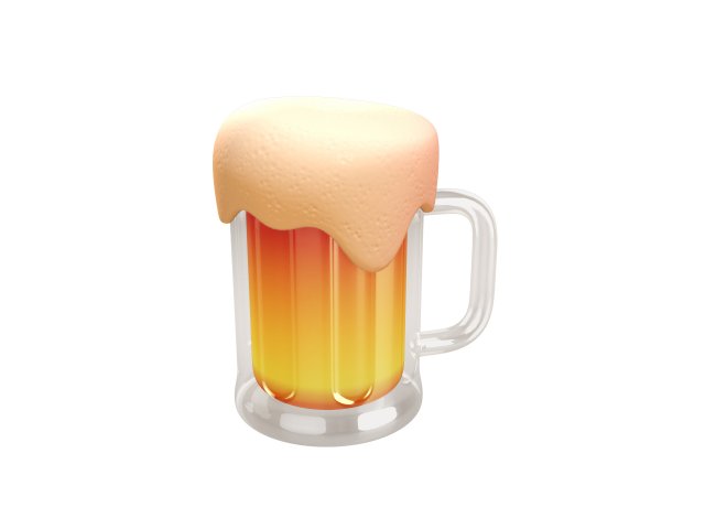 beer glass 3D मॉडल .c4d .max .obj .3ds .fbx .stl .blend 