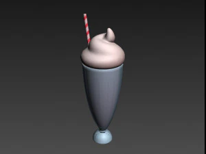 milk-shake Modelo 3D