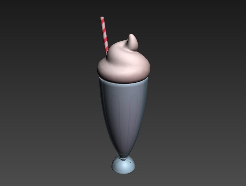 Blender with milk shake in 3d Royalty Free Vector Image