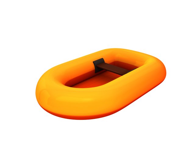 rubber raft 3D Model .c4d .max .obj .3ds .fbx .stl .blend 