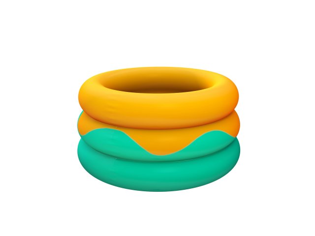 inflatable pool 3D 模型 .c4d .max .obj .3ds .fbx .stl .blend 