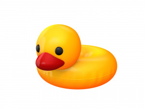 swimming ring duck 3D Model