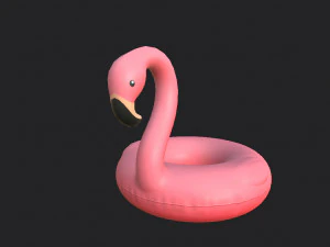 swimming ring flamingo 3D Model