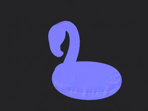 swimming ring flamingo 3D Model