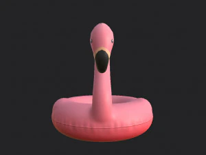 swimming ring flamingo 3D Model