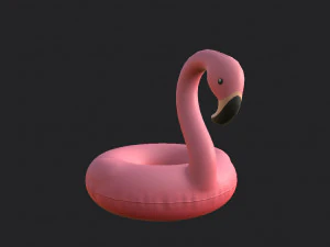 swimming ring flamingo 3D Model