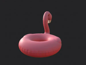 swimming ring flamingo 3D Model