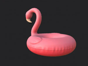 swimming ring flamingo 3D Model