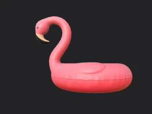 swimming ring flamingo 3D Model