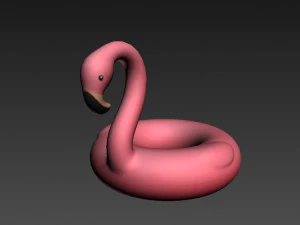 swimming ring flamingo 3D Model