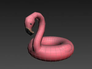 swimming ring flamingo 3D Model