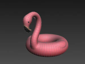 swimming ring flamingo 3D Model