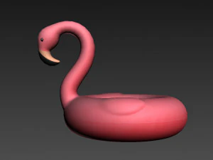 swimming ring flamingo 3D Model