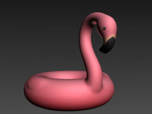 swimming ring flamingo 3D Model