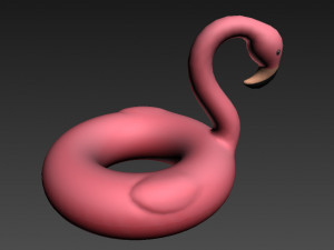 swimming ring flamingo Model 3D