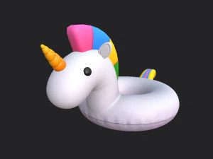 y&uuml;zme simidi tek boynuzlu at 3D Model