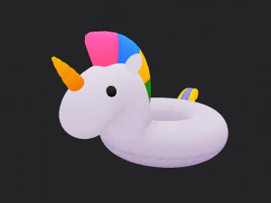 y&uuml;zme simidi tek boynuzlu at 3D Model