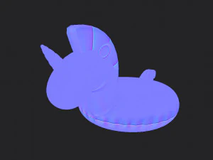 y&uuml;zme simidi tek boynuzlu at 3D Model