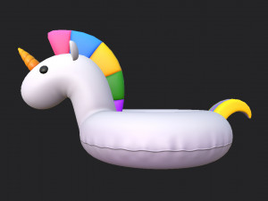 swimming ring unicorn 3D 模型