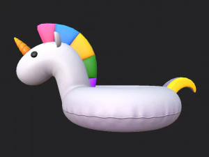 y&uuml;zme simidi tek boynuzlu at 3D Model