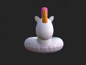 y&uuml;zme simidi tek boynuzlu at 3D Model