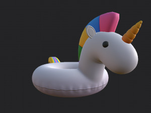 swimming ring unicorn 3D 模型