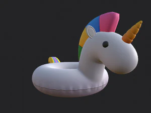 y&uuml;zme simidi tek boynuzlu at 3D Model