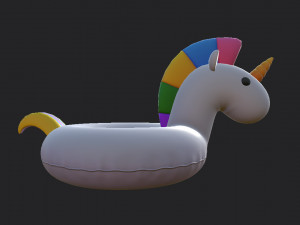 swimming ring unicorn 3D 模型