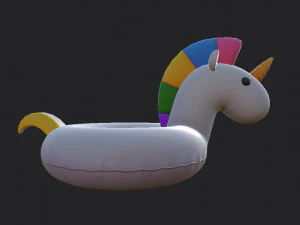 y&uuml;zme simidi tek boynuzlu at 3D Model