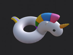 swimming ring unicorn 3D 模型
