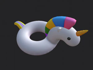 y&uuml;zme simidi tek boynuzlu at 3D Model