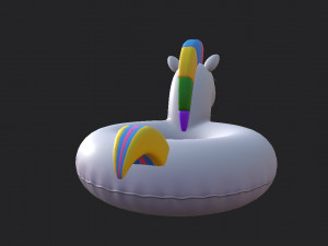 swimming ring unicorn 3D 模型