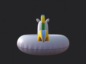 y&uuml;zme simidi tek boynuzlu at 3D Model