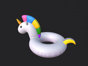 swimming ring unicorn 3D 模型