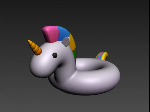 swimming ring unicorn 3D 模型